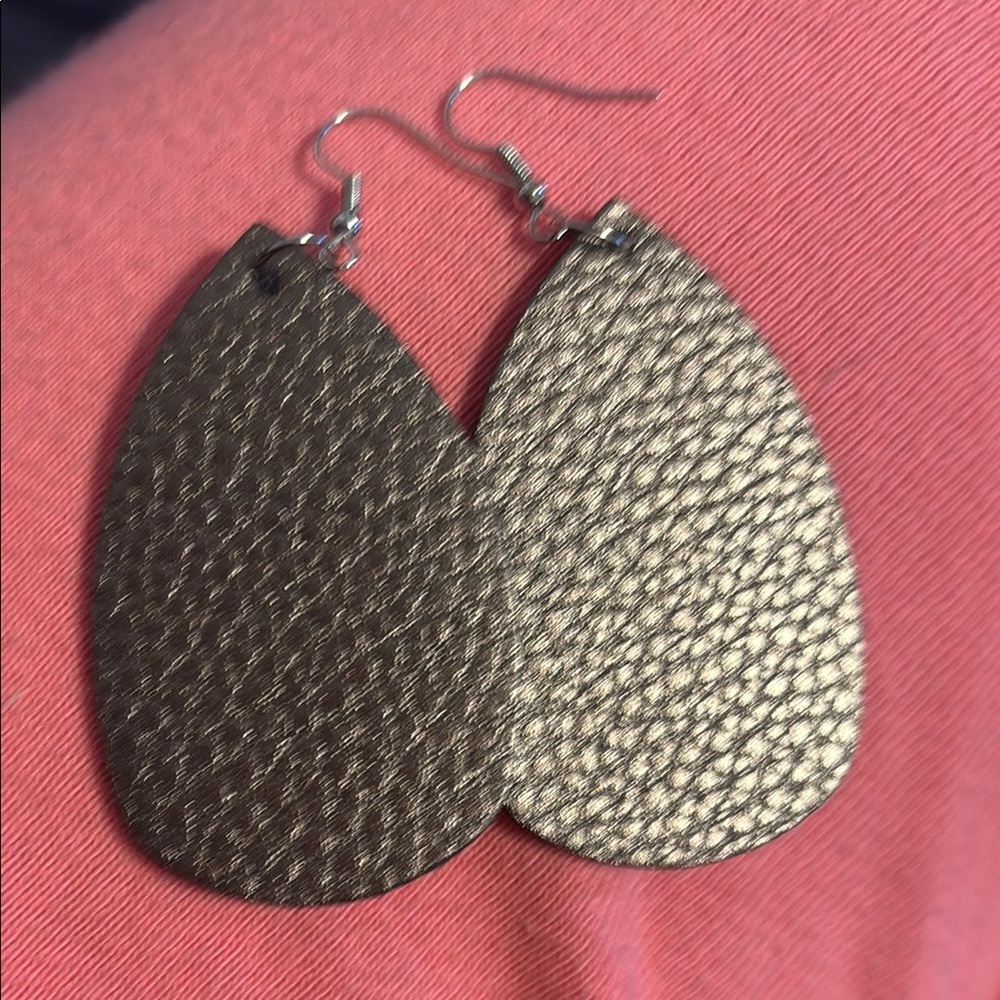 Gold Textured Earrings